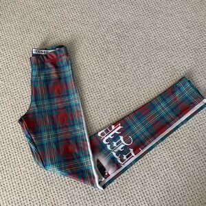 Goldsheep Red and Green Plaid Leggings ft. Queen Elizabeth